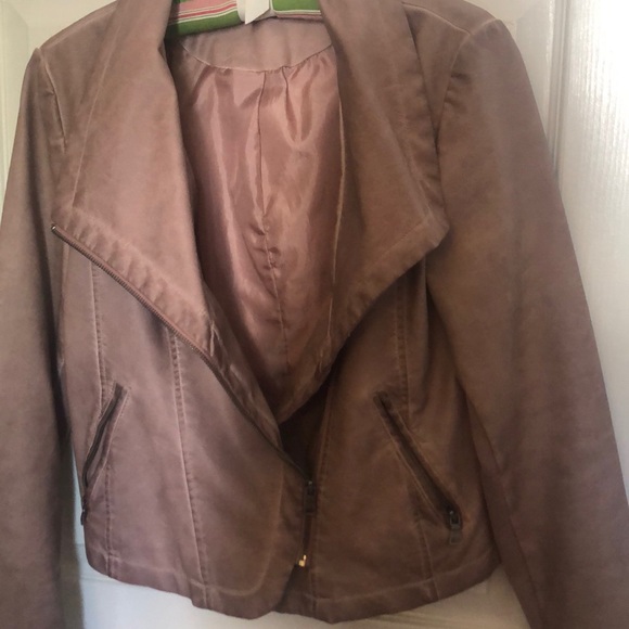 Maybe faux leather jacket worn once - Picture 2 of 4